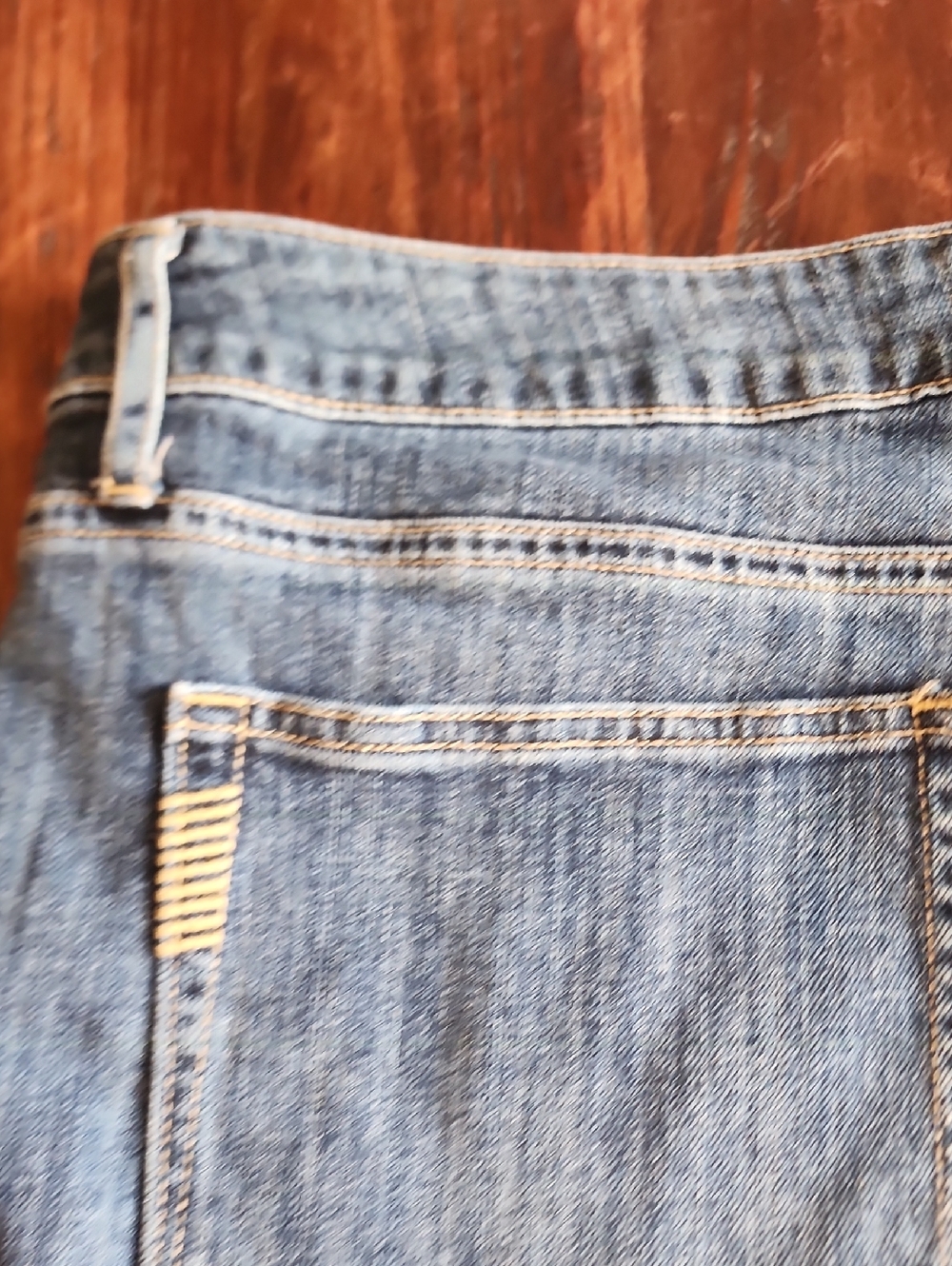 PAIGE Medium Blue Denim Rolled Hem Women's Shorts - Picture 4 of 7
